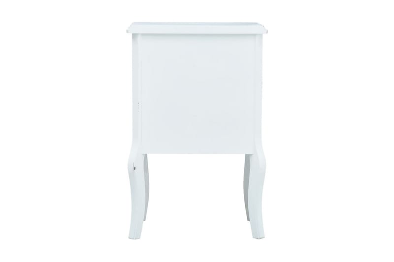 Sängbord vit och brun 43x32x65 cm MDF - Flerfärgad - Sängbord & nattduksbord