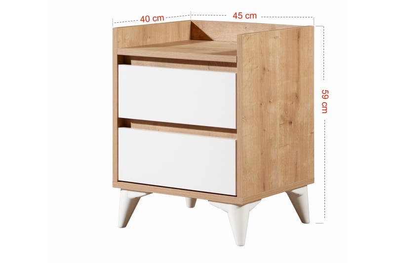 Sängbord Zakkum 45x59 cm - Blå - Möbler - Bord & matgrupp - Avlastningsbord & sidobord - Sängbord & nattduksbord