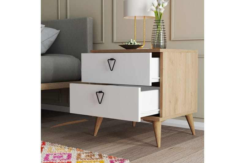 Sängbord Zakkum 52x55,1 cm - Brun - Möbler - Bord & matgrupp - Avlastningsbord & sidobord - Sängbord & nattduksbord