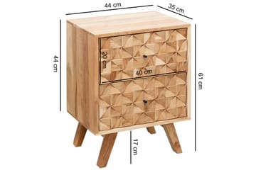 Sängbord Pelsham 44 cm - Trä|natur - Möbler - Bord & matgrupp - Avlastningsbord & sidobord - Sängbord & nattduksbord