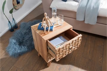 Sängbord Pelsham 44 cm - Trä|natur - Möbler - Bord & matgrupp - Avlastningsbord & sidobord - Sängbord & nattduksbord