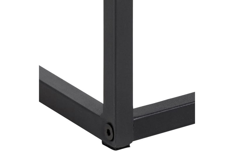 Sakila Sängbord & Nattduksbord 35 cm i Metall och Glas med Trä- och Valnötsutseende, Förvaring med Låda - Svart - Möbler - Bord & matgrupp - Avlastningsbord & sidobord - Sängbord & nattduksbord