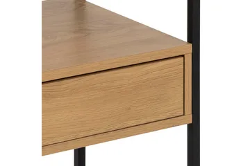 Sakila Sängbord 35 cm i Glas med Ekutseende, Förvaring med Låda - Natur - Möbler - Bord & matgrupp - Avlastningsbord & sidobord - Sängbord & nattduksbord