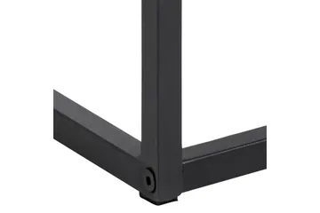 Sakila Sängbord 35 cm i Glas med Valnötsutseende, Förvaring med Låda - Svart - Möbler - Bord & matgrupp - Avlastningsbord & sidobord - Sängbord & nattduksbord