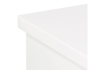 Salmani Vägghängt Sängbord med Förvaring och Lådor i Trä med Metallstativ - Vit - Möbler - Bord & matgrupp - Avlastningsbord & sidobord - Sängbord & nattduksbord