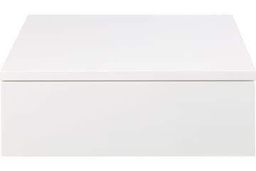 Salmani Vägghängt Sängbord med Förvaring och Lådor i Trä med Metallstativ - Vit - Möbler - Bord & matgrupp - Avlastningsbord & sidobord - Sängbord & nattduksbord