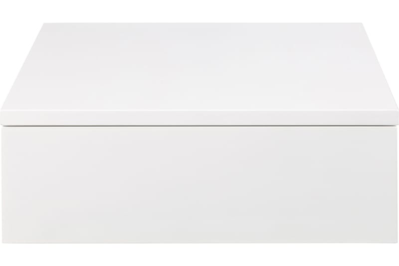 Salmani Vägghängt Sängbord med Förvaring och Lådor i Trä med Metallstativ - Vit - Möbler - Bord & matgrupp - Avlastningsbord & sidobord - Sängbord & nattduksbord