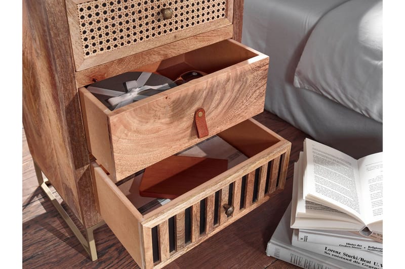 Seddik Sängbord 30 cm Rektangulär - Brun - Möbler - Bord & matgrupp - Avlastningsbord & sidobord - Sängbord & nattduksbord