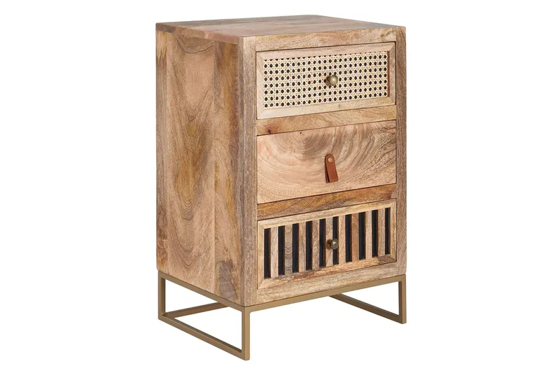 Seddik Sängbord 30 cm Rektangulär, Brun