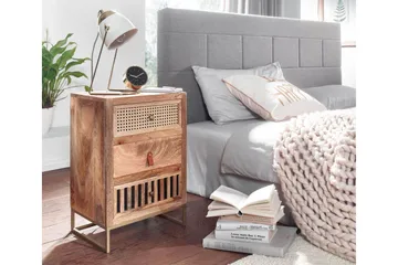 Seddik Sängbord 30 cm Rektangulär - Brun - Möbler - Bord & matgrupp - Avlastningsbord & sidobord - Sängbord & nattduksbord