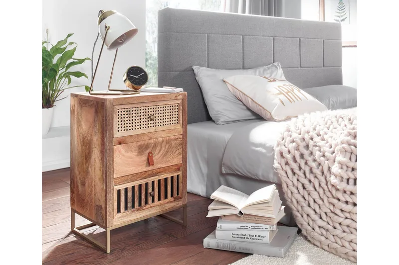 Seddik Sängbord 30 cm Rektangulär - Brun - Möbler - Bord & matgrupp - Avlastningsbord & sidobord - Sängbord & nattduksbord