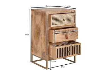 Seddik Sängbord 30 cm Rektangulär - Brun - Möbler - Bord & matgrupp - Avlastningsbord & sidobord - Sängbord & nattduksbord