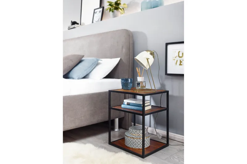 Seddik Sängbord 35 cm Rektangulär - Brun - Möbler - Bord & matgrupp - Avlastningsbord & sidobord - Sängbord & nattduksbord