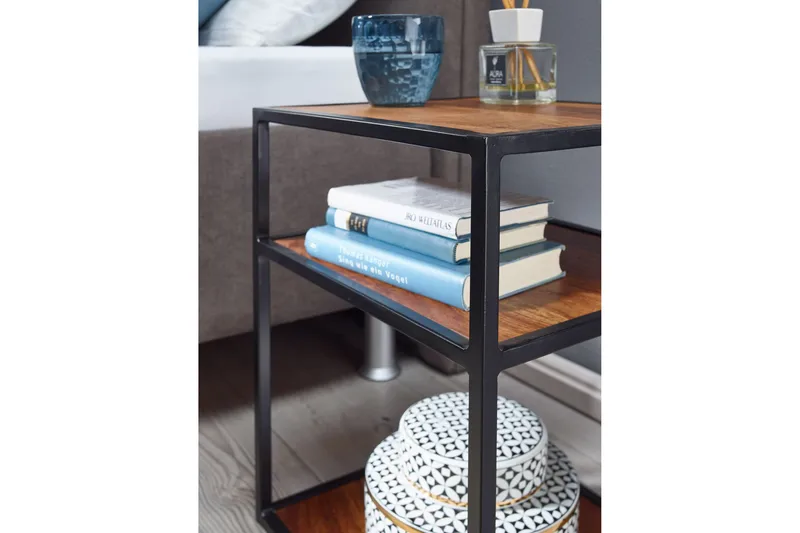 Seddik Sängbord 35 cm Rektangulär - Brun - Möbler - Bord & matgrupp - Avlastningsbord & sidobord - Sängbord & nattduksbord