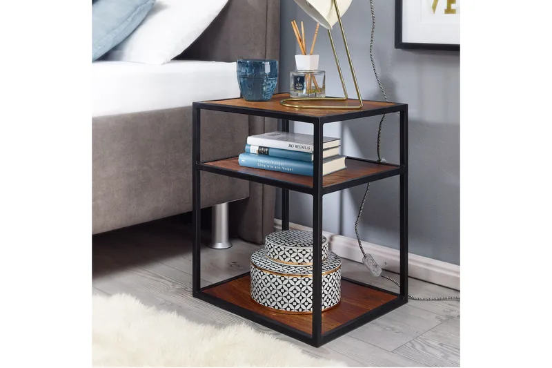 Seddik Sängbord 35 cm Rektangulär - Brun - Möbler - Bord & matgrupp - Avlastningsbord & sidobord - Sängbord & nattduksbord