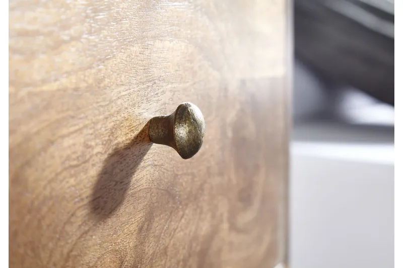 Seddik Sängbord 35 cm Rektangulär - Guld/Brun - Möbler - Bord & matgrupp - Avlastningsbord & sidobord - Sängbord & nattduksbord