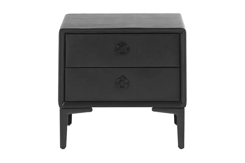 Sezanne Sängbord 44 cm, Konstläder/Svart