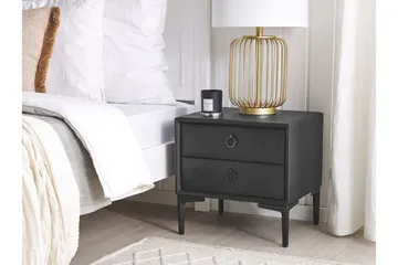 Sezanne Sängbord 44 cm - Konstläder/Svart - Möbler - Bord & matgrupp - Avlastningsbord & sidobord - Sängbord & nattduksbord