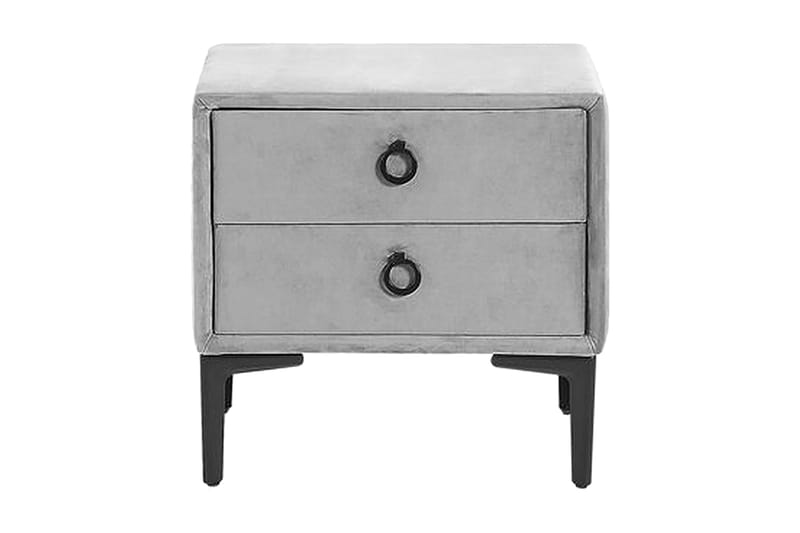 Sezanne Sängbord 44 cm, Sammet/Grå