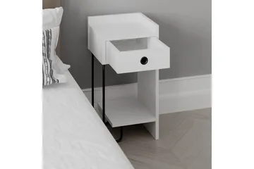 Sirius Sängbord 32x30 cm Vit - Hanah Home - Möbler - Bord & matgrupp - Avlastningsbord & sidobord - Sängbord & nattduksbord