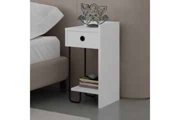 Sirius Sängbord 32x30 cm Vit - Hanah Home - Möbler - Bord & matgrupp - Avlastningsbord & sidobord - Sängbord & nattduksbord