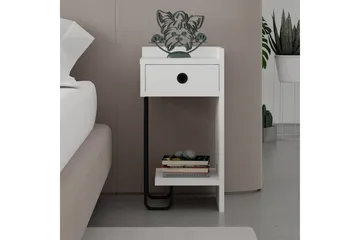 Sirius Sängbord 32x30 cm Vit - Hanah Home - Möbler - Bord & matgrupp - Avlastningsbord & sidobord - Sängbord & nattduksbord