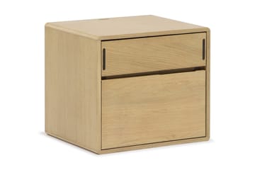 Skagana Vägghängt Sängbord 32x40 cm Höger Massiv Ek Trä - Brun - Möbler - Bord & matgrupp - Avlastningsbord & sidobord - Sängbord & nattduksbord