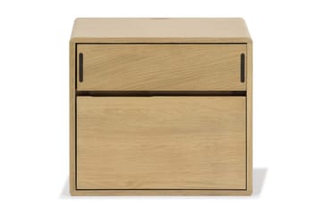 Skagana Vägghängt Sängbord 32x40 cm Höger Massiv Ek Trä - Brun - Möbler - Bord & matgrupp - Avlastningsbord & sidobord - Sängbord & nattduksbord
