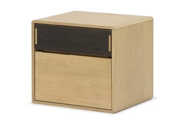 Skagana Vägghängt Sängbord 32x40 cm Höger Massiv Ek Trä - Brun - Möbler - Bord & matgrupp - Avlastningsbord & sidobord - Sängbord & nattduksbord