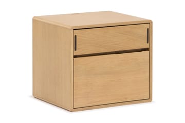 Skagana Vägghängt Sängbord 32x40 cm Höger Massiv Ek Trä - Brun - Möbler - Bord & matgrupp - Avlastningsbord & sidobord - Sängbord & nattduksbord