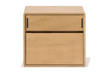 Skagana Vägghängt Sängbord 32x40 cm Höger Massiv Ek Trä - Brun - Möbler - Bord & matgrupp - Avlastningsbord & sidobord - Sängbord & nattduksbord