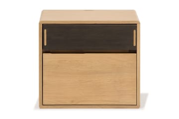 Skagana Vägghängt Sängbord 32x40 cm Höger Massiv Ek Trä - Brun - Möbler - Bord & matgrupp - Avlastningsbord & sidobord - Sängbord & nattduksbord