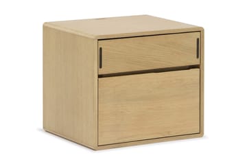 Skagana Vägghängt Sängbord 32x40 cm Vänster Massiv Ek Trä - Brun - Möbler - Bord & matgrupp - Avlastningsbord & sidobord - Sängbord & nattduksbord