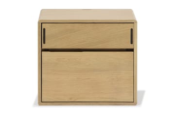 Skagana Vägghängt Sängbord 32x40 cm Vänster Massiv Ek Trä - Brun - Möbler - Bord & matgrupp - Avlastningsbord & sidobord - Sängbord & nattduksbord