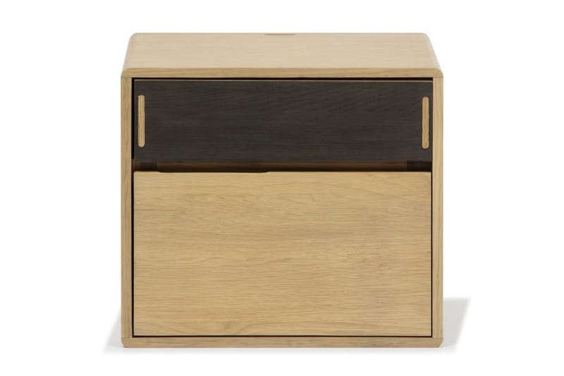 Skagana Vägghängt Sängbord 32x40 cm Vänster Massiv Ek Trä - Brun - Möbler - Bord & matgrupp - Avlastningsbord & sidobord - Sängbord & nattduksbord