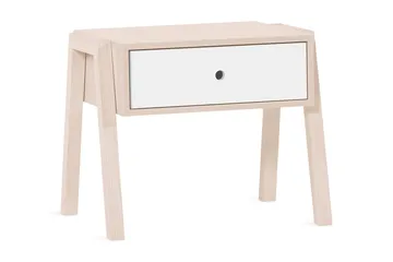 Spot Sängbord 58 cm med Förvaring Låda Natur/Vit - VOX - Möbler - Bord & matgrupp - Avlastningsbord & sidobord - Sängbord & nattduksbord