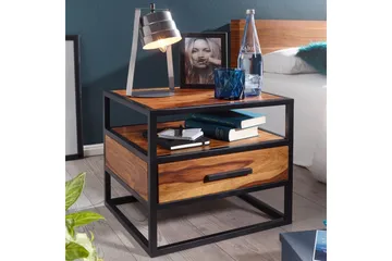 Steinbach Sängbord 50 cm med Förvaring Låda + Hylla - Möbler - Bord & matgrupp - Avlastningsbord & sidobord - Sängbord & nattduksbord