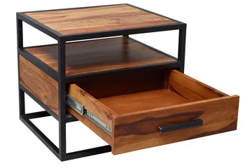 Steinbach Sängbord 50 cm med Förvaring Låda + Hylla - Möbler - Bord & matgrupp - Avlastningsbord & sidobord - Sängbord & nattduksbord