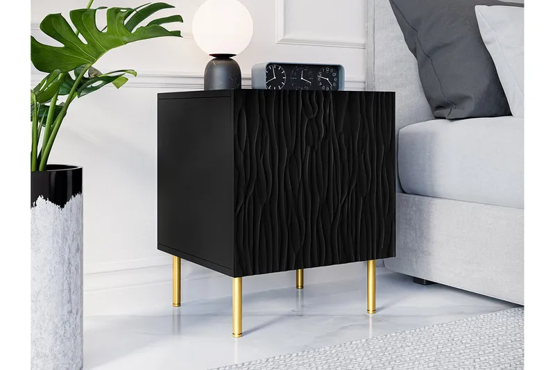 Strontian Sängbord 44 cm Scandinavian Choice Black - Möbler - Bord & matgrupp - Avlastningsbord & sidobord - Sängbord & nattduksbord