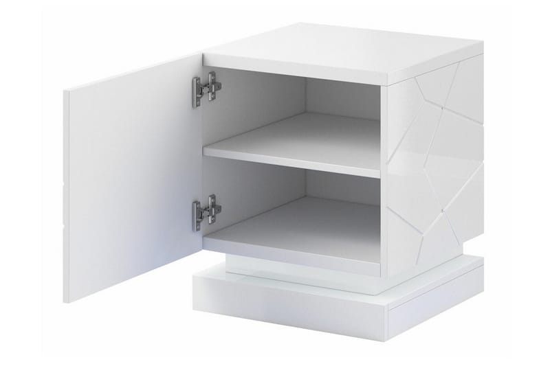 Strontian Sängbord 46 cm med Förvaring och Hyllor i Trä - Svart - Möbler - Bord & matgrupp - Avlastningsbord & sidobord - Sängbord & nattduksbord