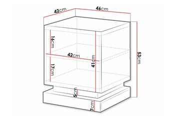 Strontian Sängbord 46 cm med Förvaring och Hyllor i Trä - Vit - Möbler - Bord & matgrupp - Avlastningsbord & sidobord - Sängbord & nattduksbord