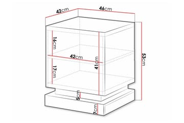 Strontian Sängbord 46 cm med Förvaring och Hyllor i Trä - Vit - Möbler - Bord & matgrupp - Avlastningsbord & sidobord - Sängbord & nattduksbord