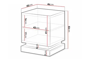 Strontian Sängbord 46 cm Scandinavian Choice Black - Möbler - Bord & matgrupp - Avlastningsbord & sidobord - Sängbord & nattduksbord