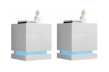 Strontian Sängbord 46 cm Scandinavian Choice White - Möbler - Bord & matgrupp - Avlastningsbord & sidobord - Sängbord & nattduksbord