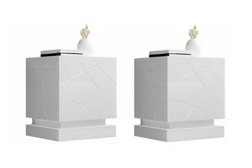 Strontian Sängbord 46 cm Scandinavian Choice White - Möbler - Bord & matgrupp - Avlastningsbord & sidobord - Sängbord & nattduksbord