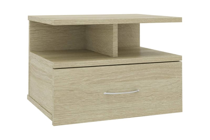 Svävande sängbord sonoma-ek 40x31x27 cm spånskiva - Brun - Sängbord & nattduksbord