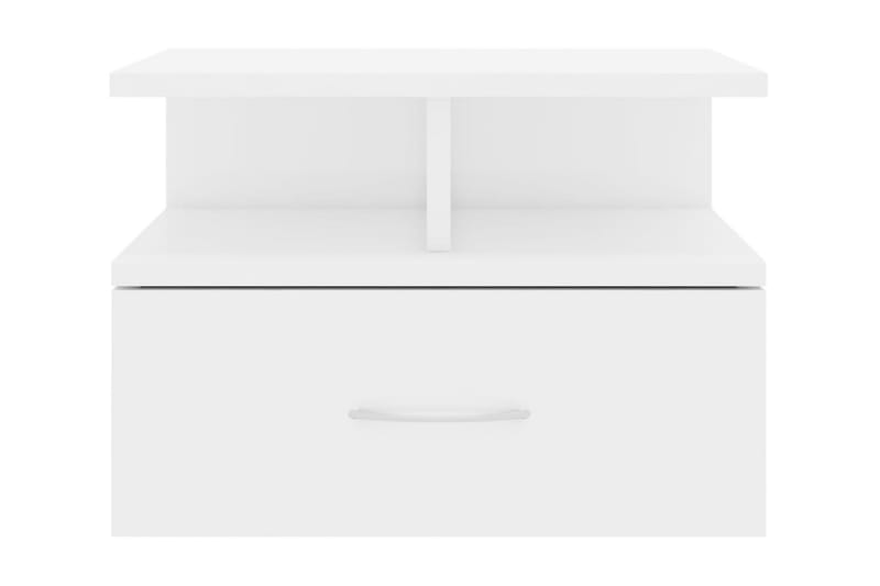 Svävande sängbord vit högglans 40x31x27 cm spånskiva - Vit högglans - Sängbord & nattduksbord