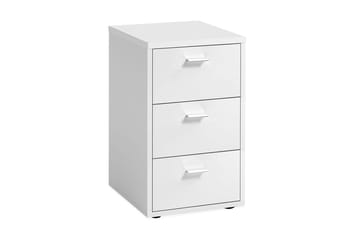 Virginia Sängbord 35 cm med Förvaring 3 Lådor - Extra Vit - Möbler - Bord & matgrupp - Avlastningsbord & sidobord - Sängbord & nattduksbord