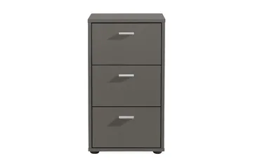 Virginia Sängbord 35 cm med Förvaring 3 Lådor - Grå - Möbler - Bord & matgrupp - Avlastningsbord & sidobord - Sängbord & nattduksbord