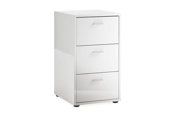 Virginia Up Sängbord 35 cm med Förvaring 3 Lådor - Vit - Möbler - Bord & matgrupp - Avlastningsbord & sidobord - Sängbord & nattduksbord